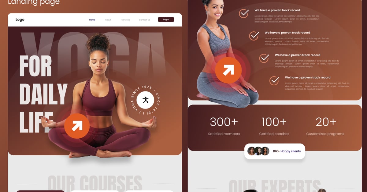 瑜伽类产品落地页模板