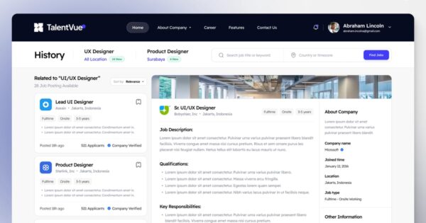 TalentVue – 求职管理仪表板