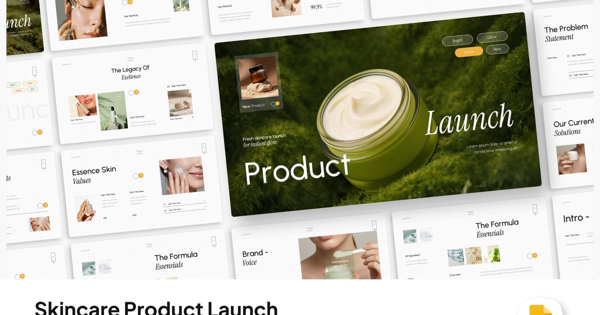 护肤品产品发布会谷歌幻灯片