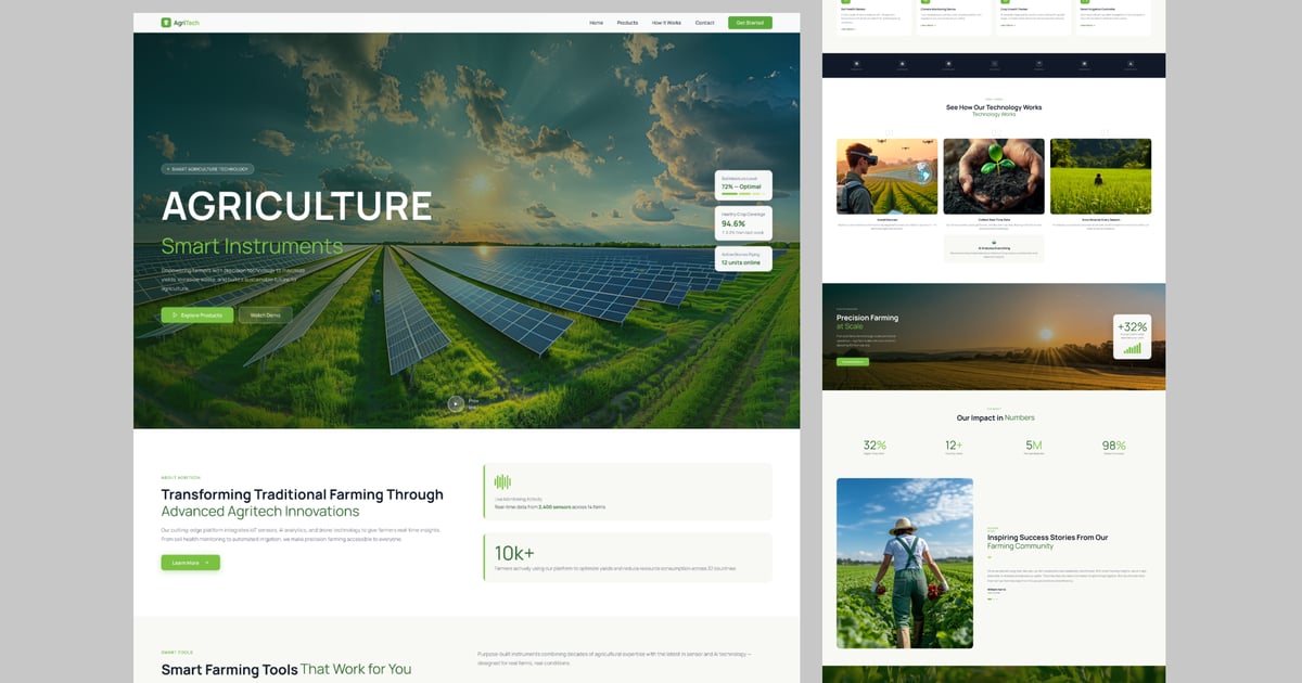 农业技术着陆页