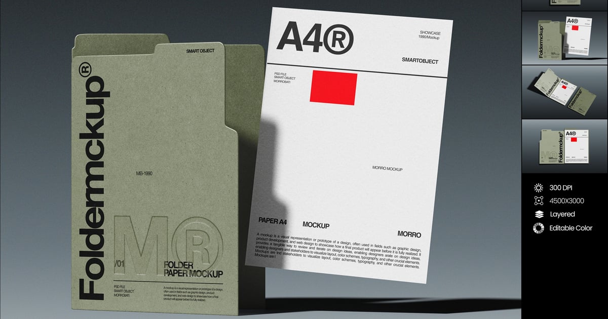 纸质文件夹模型