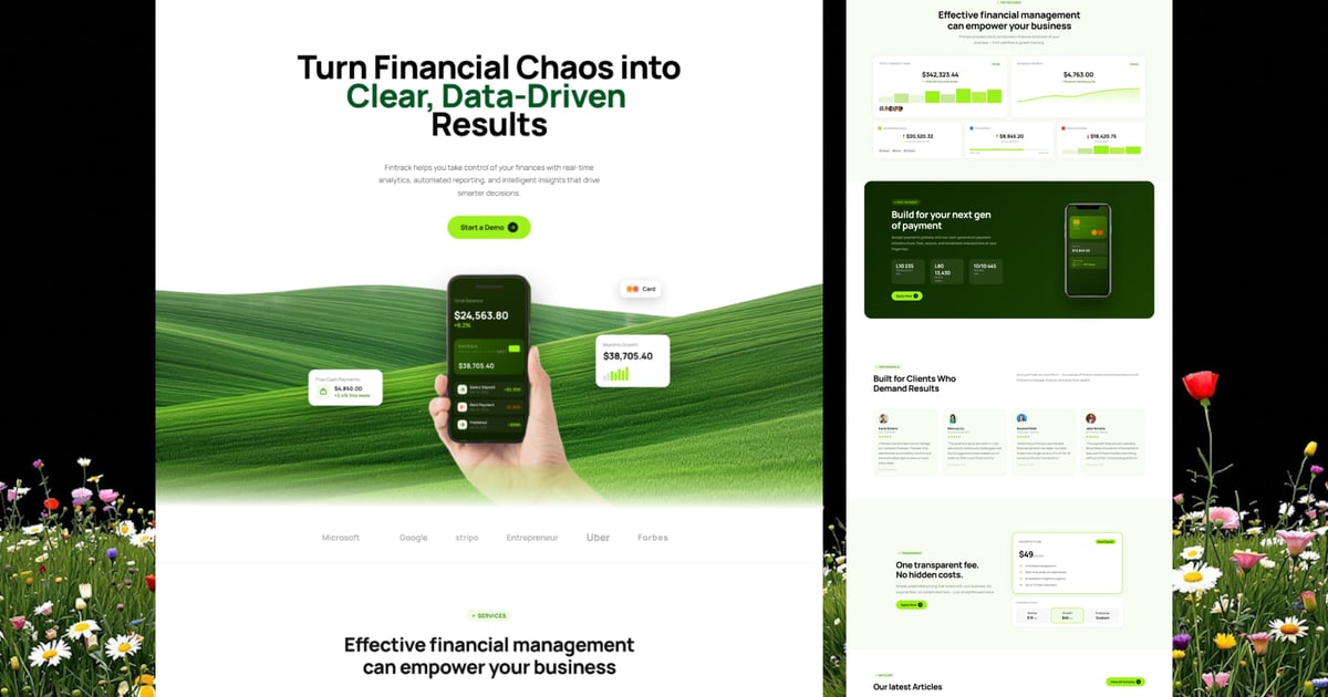 Fintrack – 金融应用登录页面