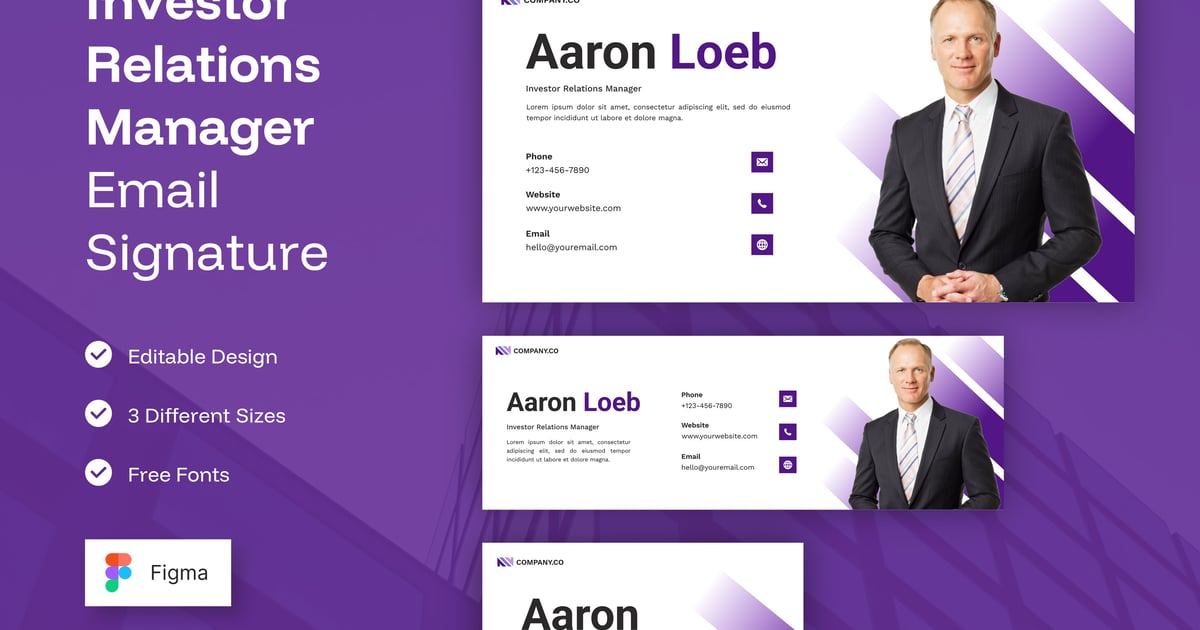 投资者关系经理电子邮件签名