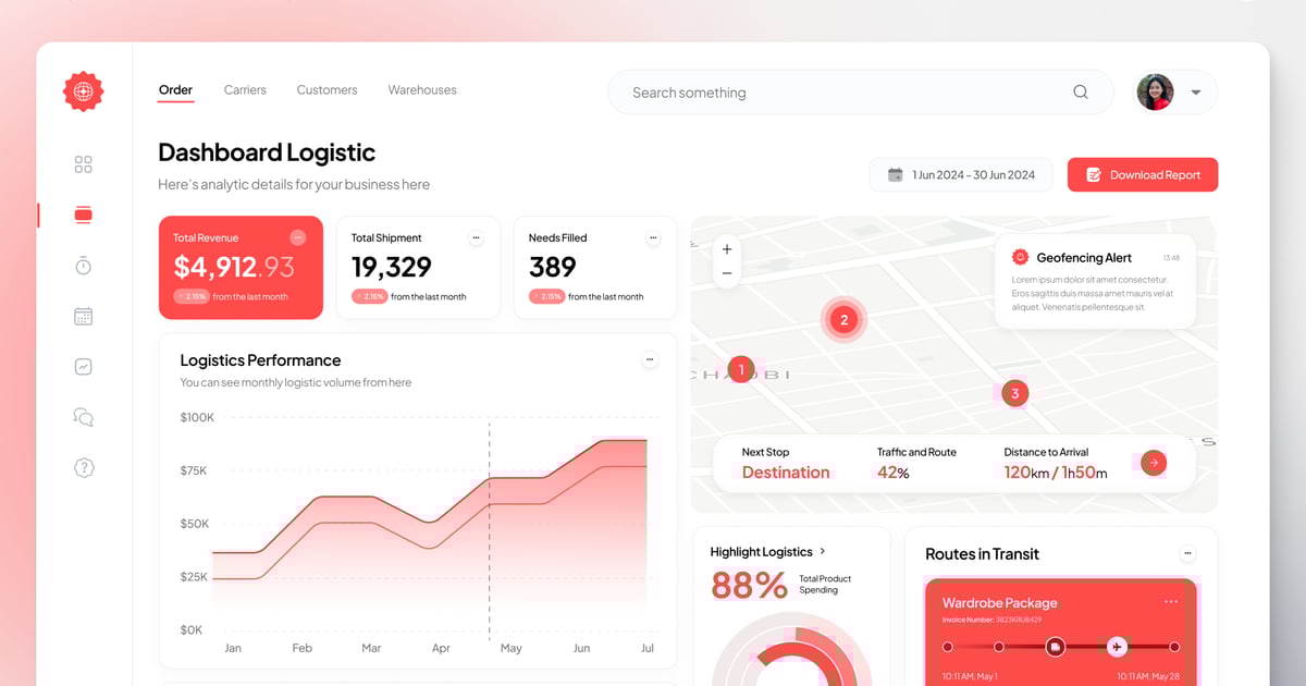 BoxDash – 物流监控管理仪表盘