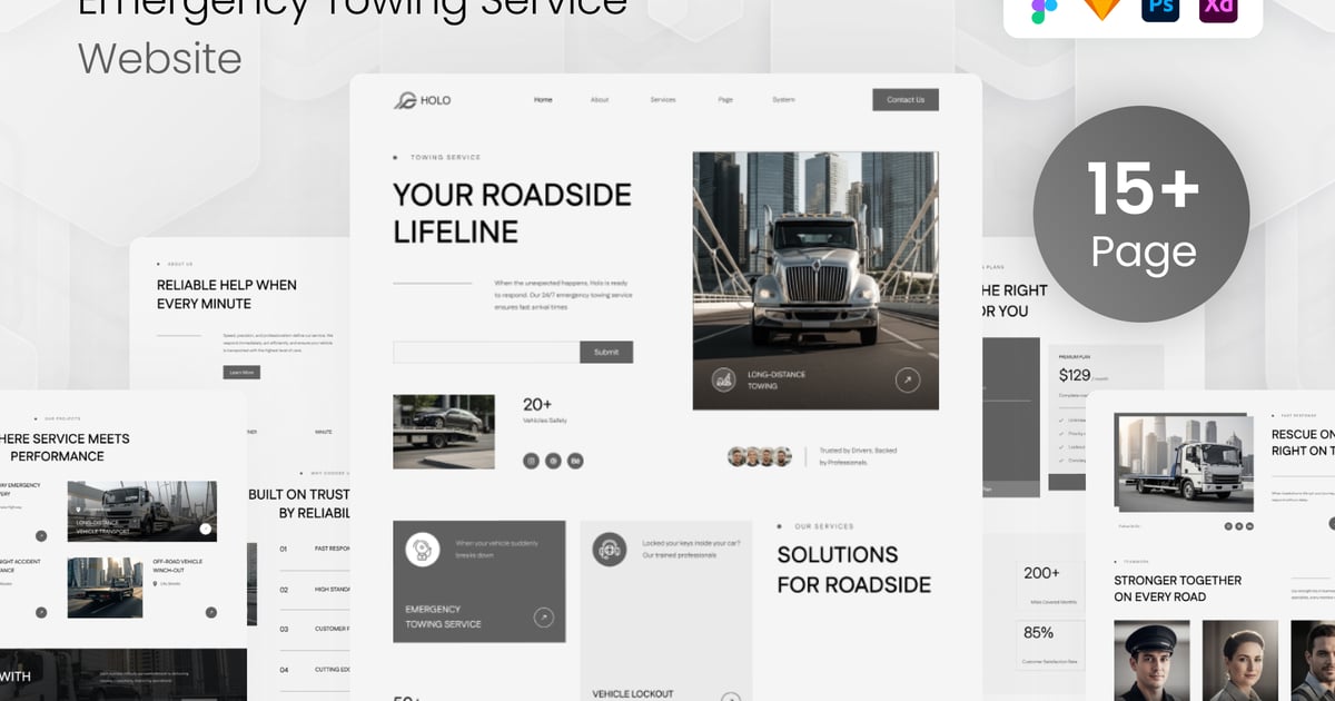 Holo – 紧急拖车服务网站
