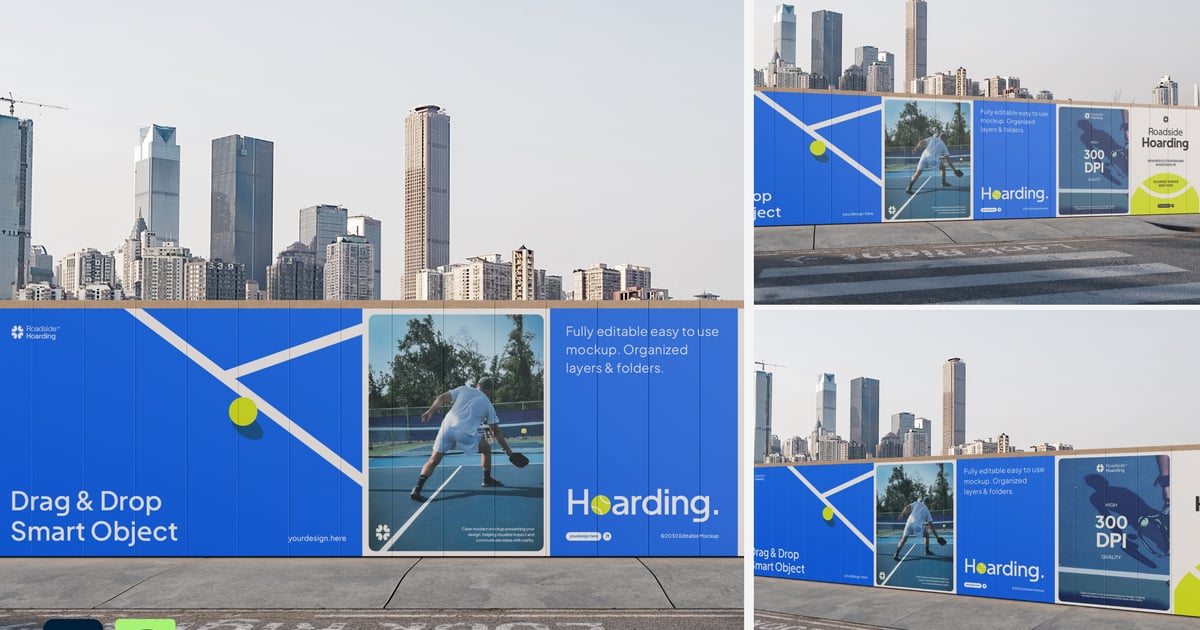 城市路边围挡广告牌模型