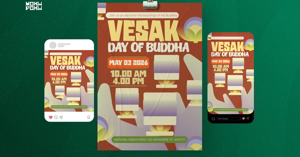 卫塞节佛像 – 传单套装