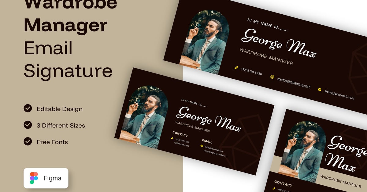 服装经理电子邮件签名