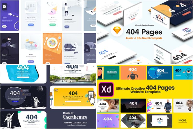404网页创意设计模板&素材下载