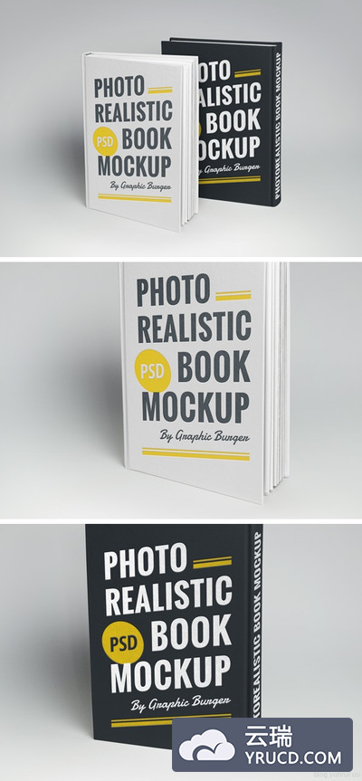 精装书封面PSD展示模型