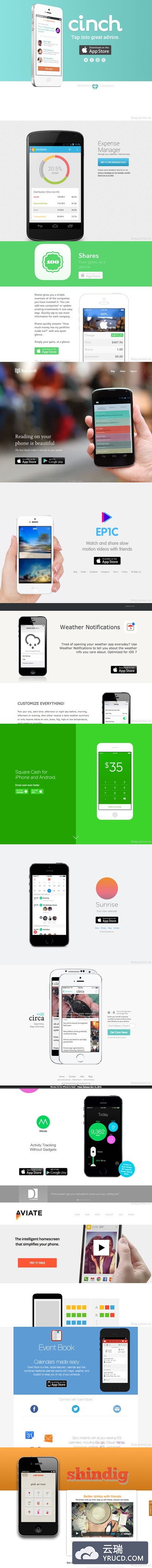 最新的13个漂亮的移动APP网站设计