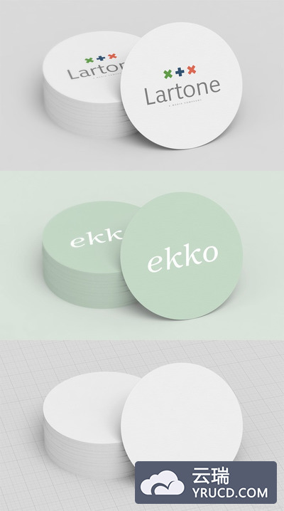 高品质圆形商业卡片PSD下载