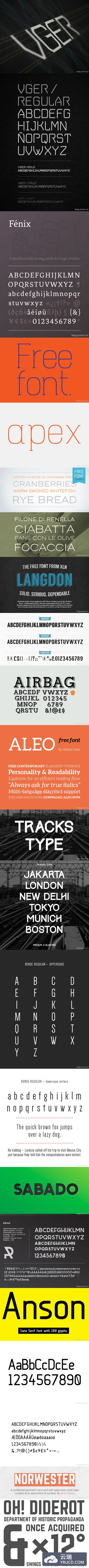 2013年最好的时尚免费字体下载