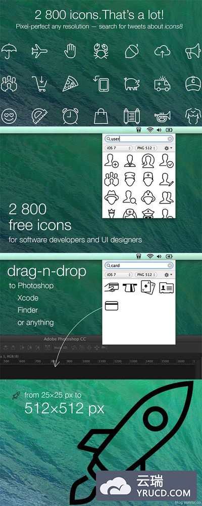 Icons8 App for Mac（设计师必备的图标素材神器）