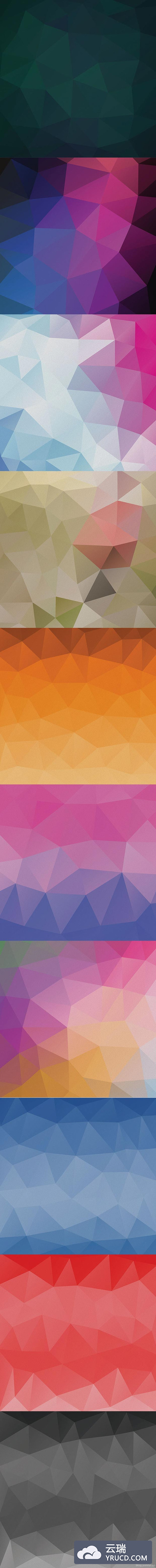 时尚的无缝多边形背景PSD下载（二）