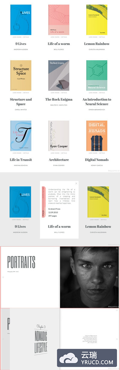 超炫概念在线图书HTML5代码