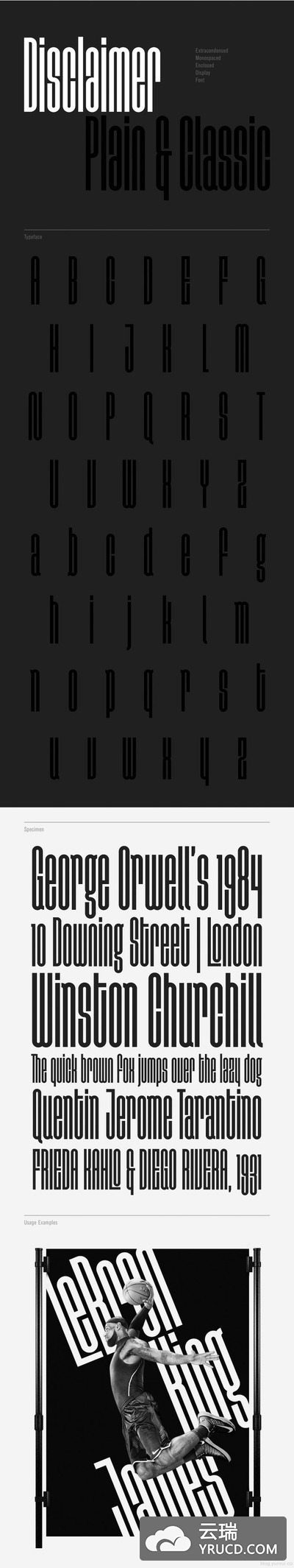 Disclaimer 免费时尚字体