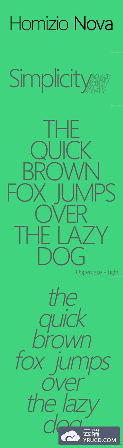 Homizio Nova免费的时尚字体