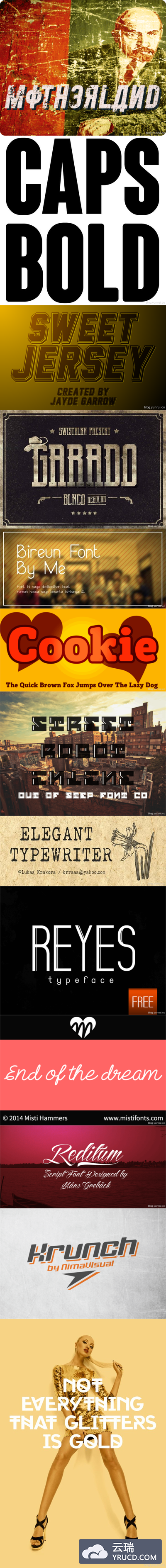 2014年3月出炉的13个新鲜&免费的设计专用字体