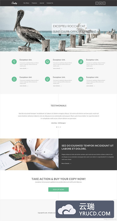 11个层级的响应式HTML5网站模板