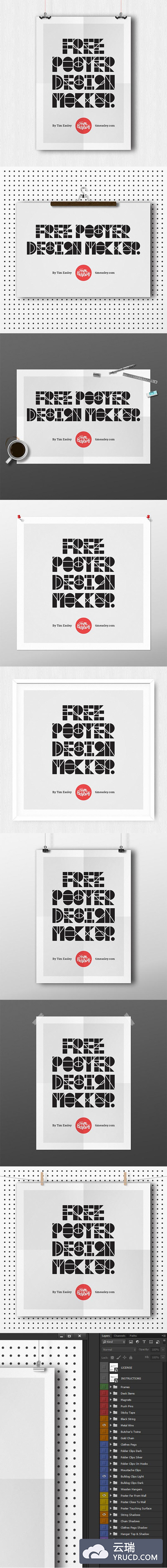 完美的多场景设计海报展示模型PSD下载