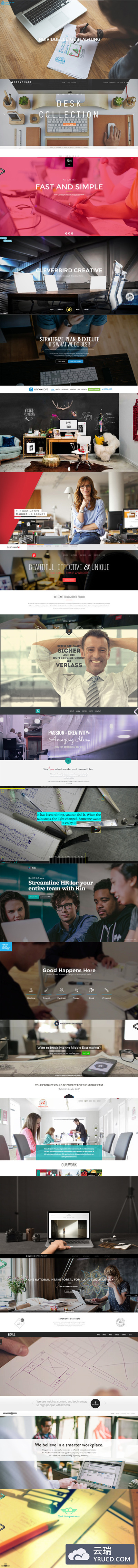 20个很很棒的在背景中有工作台的设计公司网站欣赏