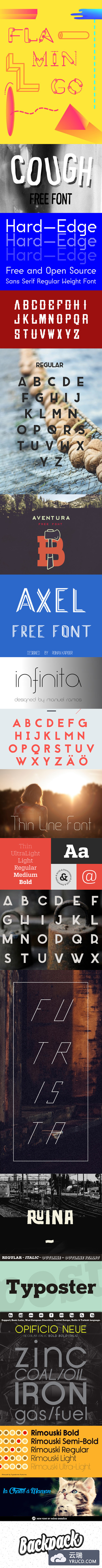 20个2014年8月出炉的免费又新鲜的字体套装下载