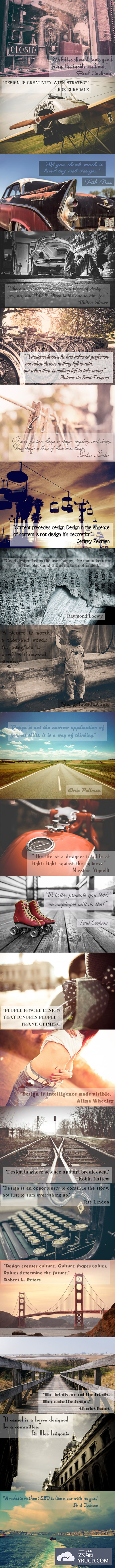 20个巧妙的复古字体在照片上的优雅运用欣赏+字体下载