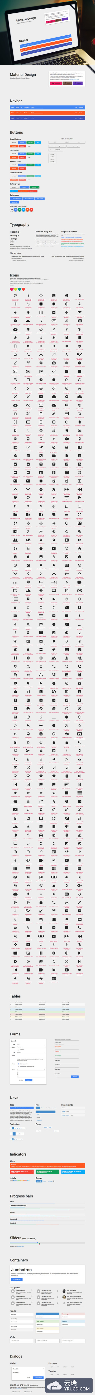 Google为Bootstrap设计的HTML元素素材打包下载