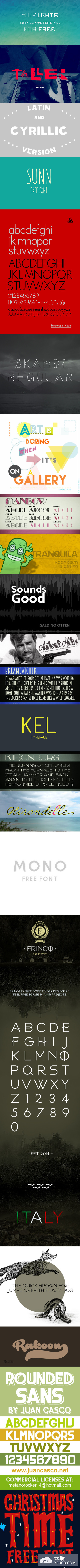 20个2014年10月整理的最新时尚设计字体下载