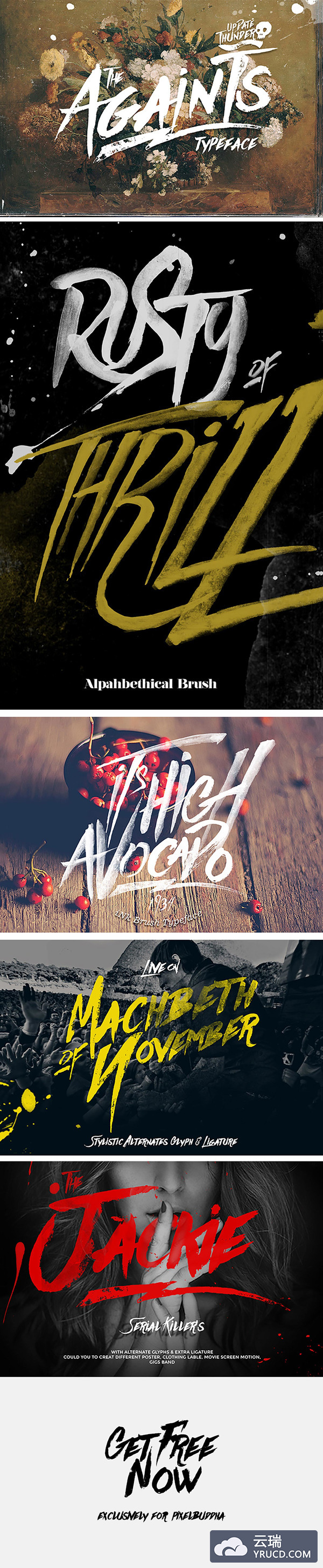 高品质的时尚书法手绘英文字体下载