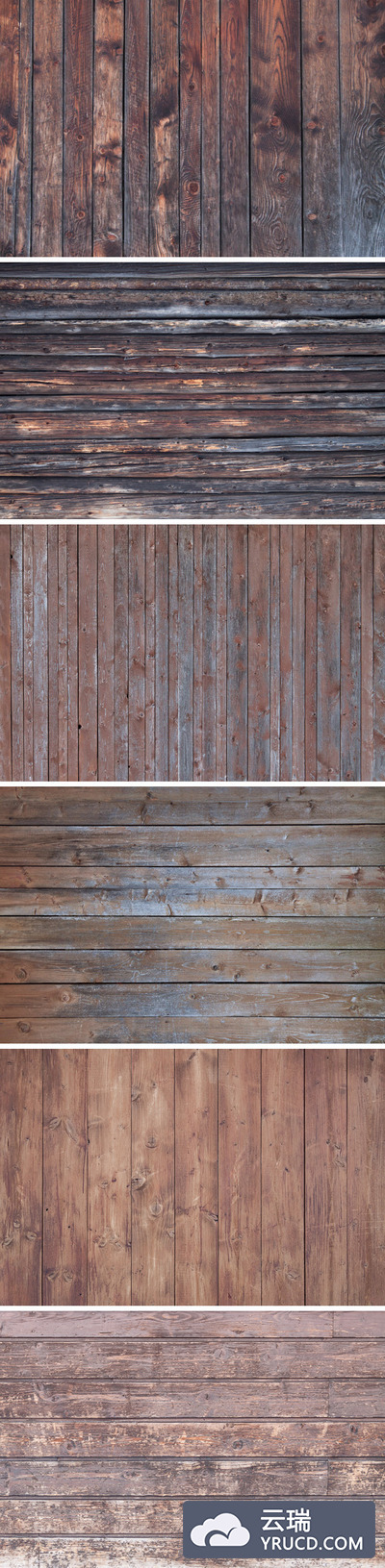 6个复古的木质纹理背景下载