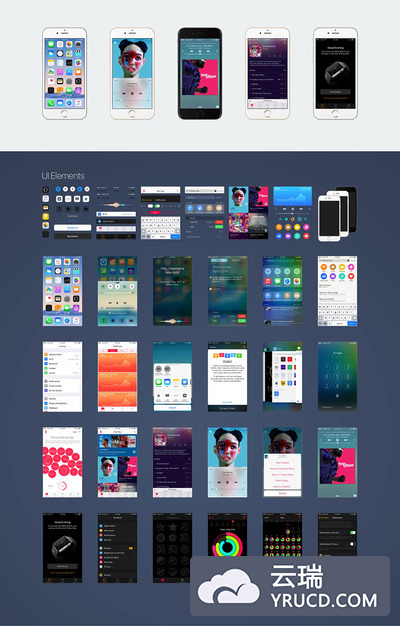 iOS 9 GUI for Sketch 版下载