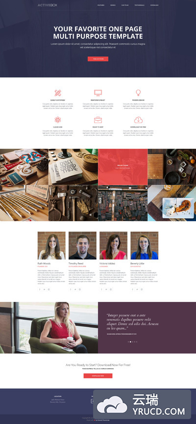 HTML5响应式模版下载-ActiveBox（psd+html）