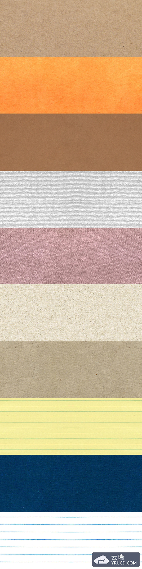 10种粗纹纸、牛皮纸背景纹理素材下载（jpg+pat）