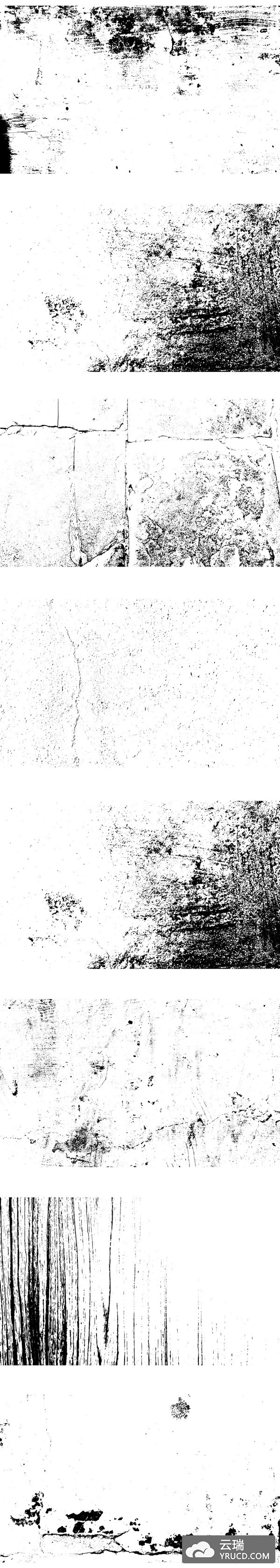 8种破烂肌理矢量背景纹理素材下载［for Ai & Phtoshop］