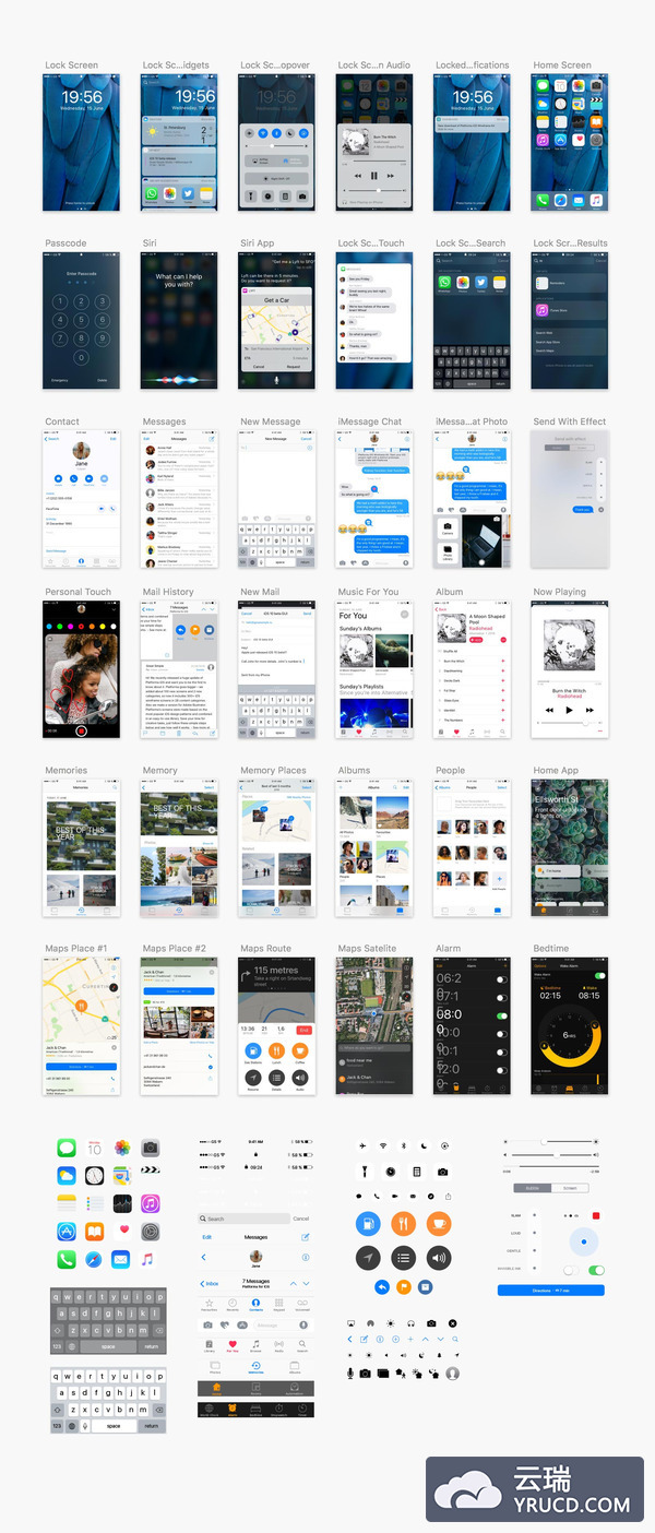 用sketch3.8.3全新打造的iOS10 GUI套装下载