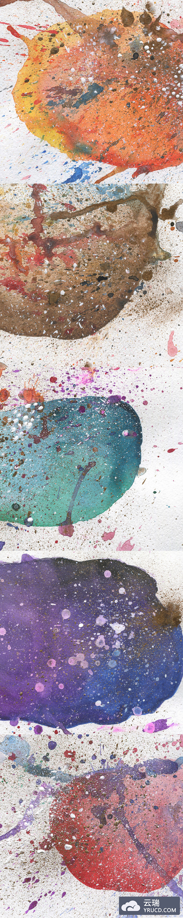 抽象的肌理水彩背景纹理素材打包下载