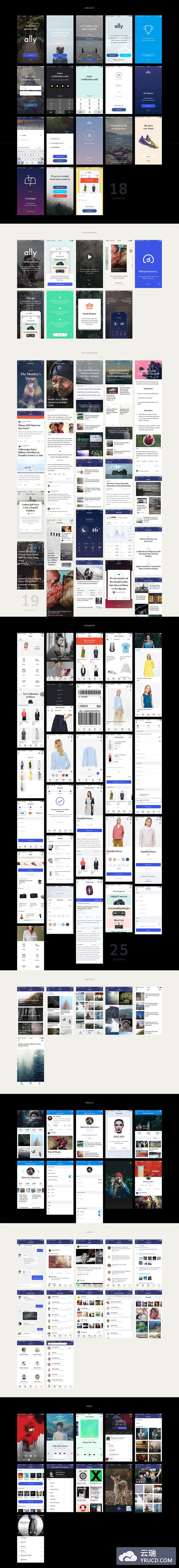 一套完美的适合资讯和社交的APP Ui Kit套装下载(PSD+Sketch)