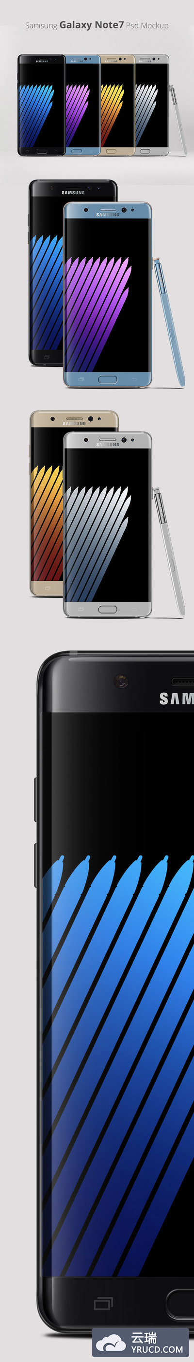 一代爆炸神机 Samsung Galaxy Note7 Psd Mockup