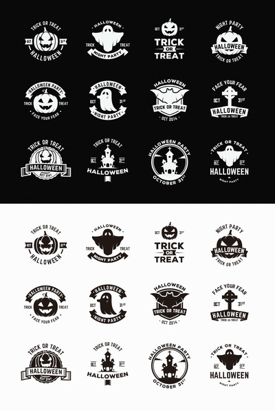 新鲜的万圣节元素素材【for Ai】