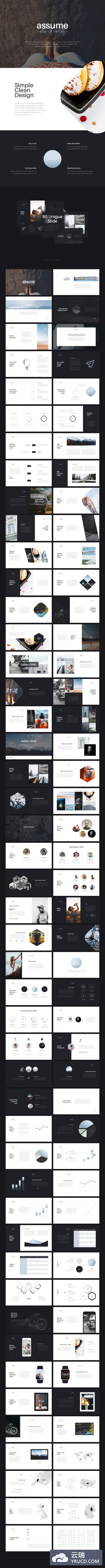 平面杂志风排版风格PPT设计模版下载[PPTX+Key]