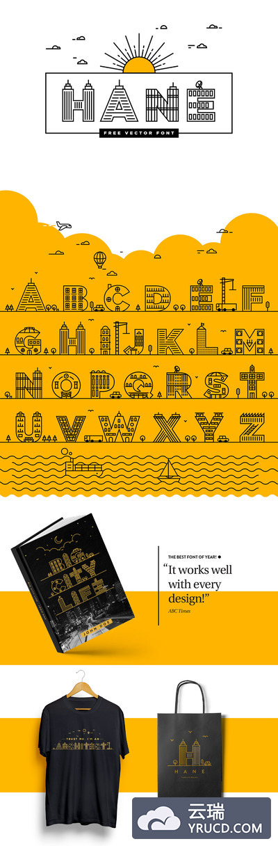 城市图形字母矢量套装打包下载【Ai】
