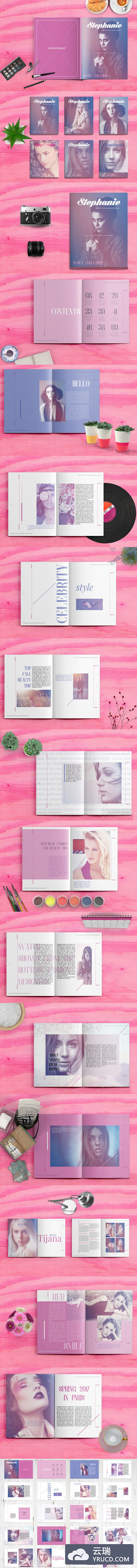 时尚的indesign杂志画册模版下载[indd格式]
