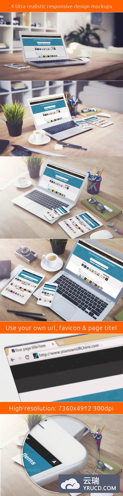 响应式UI展示模型（Mockup）PSD