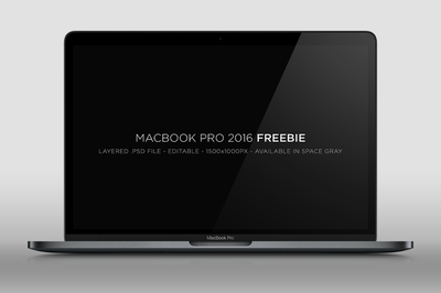 全新的MacBook Pro 2016展示模型（Mockup）PSD下载