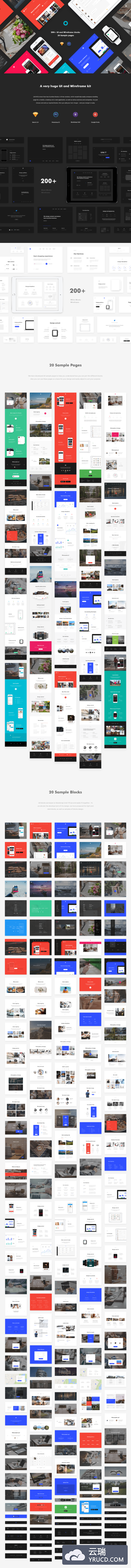 双十一UI kits大礼包[完美好用的UI和线框图 For  WEB,APP,PSD,Sketch 共1.3GB]