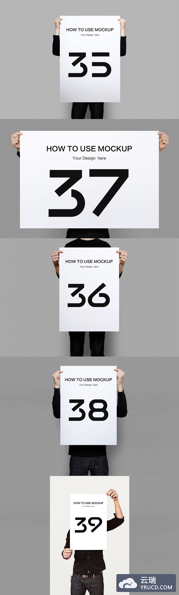 手持海报展示模型(Mockups)下载[PSD]