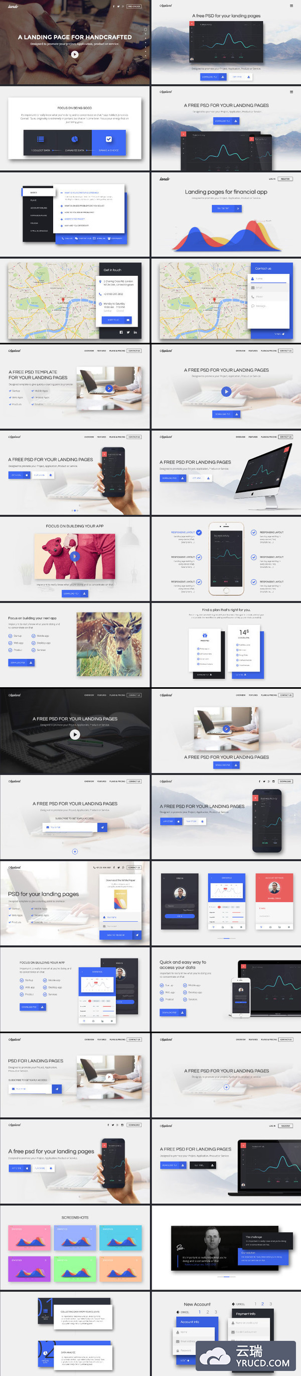 50 UI Components PSD版