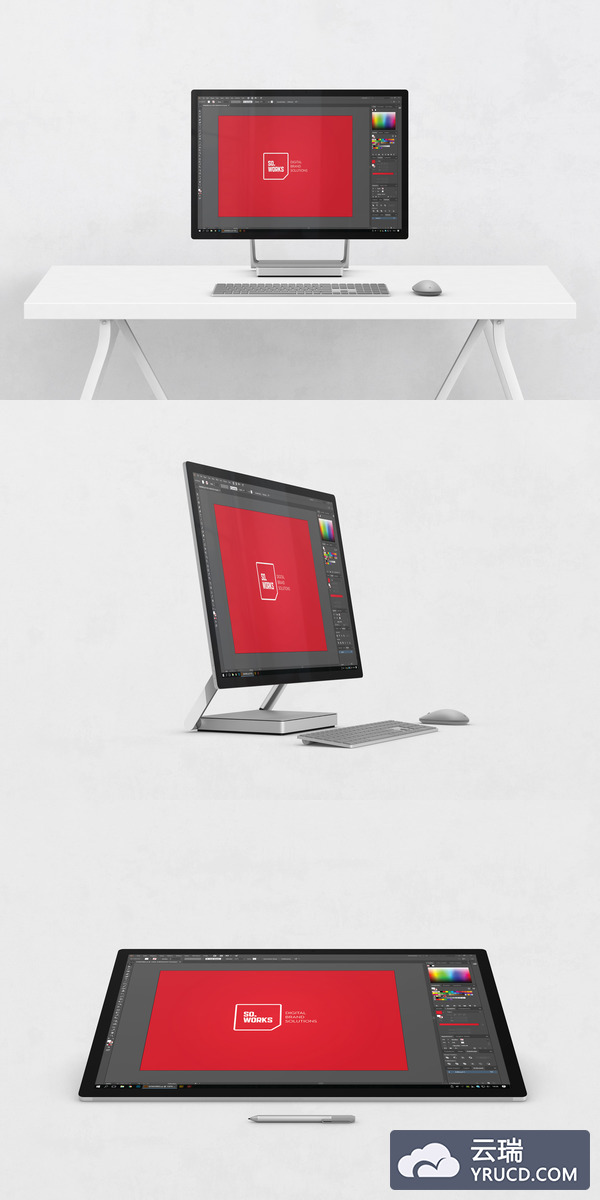 Microsoft Surface Studio Mockups